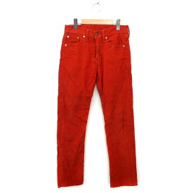 【中古】リーバイス Levi's 513 パンツ ストレート コーデュロイ コットン 綿 ジップフライ W28 ブリックレッド /NT17 レディース 【ベクトル 古着】 231130