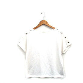 【中古】ナチュラルビューティーベーシック NATURAL BEAUTY BASIC カットソー Tシャツ 半袖 コットン混 シンプル M ホワイト 白 /KT16 レディース 【ベクトル 古着】 240202