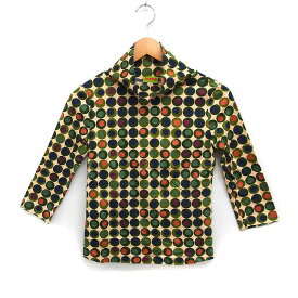 【中古】ホコモモラデシビラ Jocomomola de Sybilla 総柄 カットソー Tシャツ 7分袖 ハイネック コットン 綿 40 ベージュ /FT49 レディース 【ベクトル 古着】 260116