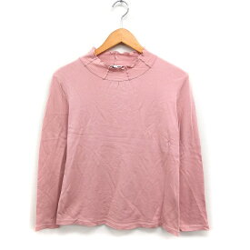 【中古】ホコモモラデシビラ Jocomomola de Sybilla ハイネック カットソー Tシャツ 長袖 無地 コットン 綿 40 ピンク /FT49 レディース 【ベクトル 古着】 251003