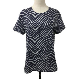 【中古】アーペーセー A.P.C. カットソー Tシャツ クルーネック プルオーバー 総柄 半袖 S 紫 グレー パープル レディース 【ベクトル 古着】 250512