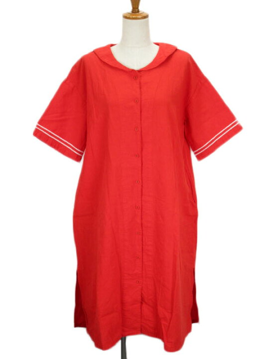 楽天市場 中古 サマンサモスモス Sm2 ワンピース シャツワンピ セーラー 半袖 リネン F 赤 レッド レディース ベクトル 古着 0305 ベクトルプレミアム店 ブランド古着の買取販売ベクトル