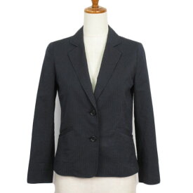 【中古】リミテッドエディション LIMITED EDITION ジャケット テーラード ストライプ 36 紺 ネイビー レディース 【ベクトル 古着】 241018