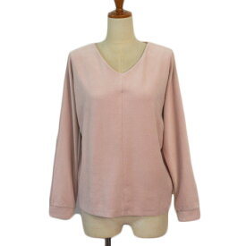 【中古】ニコアンド Niko and.. カットソー Vネック コーデュロイ 3 ピンク レディース 【ベクトル 古着】 230830