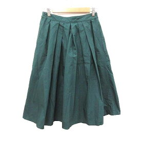 【中古】オリーブデオリーブ OLIVE des OLIVE フレアスカート ミモレ ロング タック F 緑 グリーン /CT ■MO レディース 【ベクトル 古着】 231012