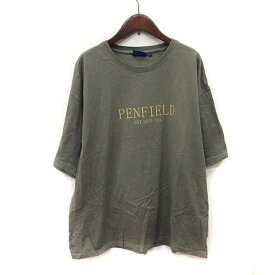 【中古】ペンフィールド Penfield Tシャツ カットソー 半袖 L 緑 カーキ /YI メンズ 【ベクトル 古着】 231221