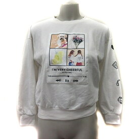 【中古】ピンクラテ PINK latte トレーナー 長袖 XXS 白 ホワイト /YI レディース 【ベクトル 古着】 240124