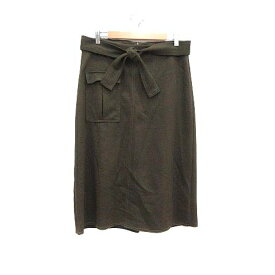 【中古】ザラウーマン ZARA WOMAN タイトスカート ロング ウエストマーク L 緑 カーキ /YK レディース 【ベクトル 古着】 240220