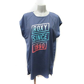 【中古】ロキシー ROXY Tシャツワンピース フレンチスリーブ M 紺 ネイビー /YI レディース 【ベクトル 古着】 240419