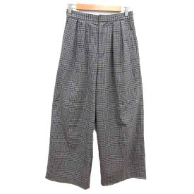 【中古】ニコアンド Niko and.. ワイドパンツ グレンチェック 3 M グレー 黒 ブラック /YK レディース 【ベクトル 古着】 251015