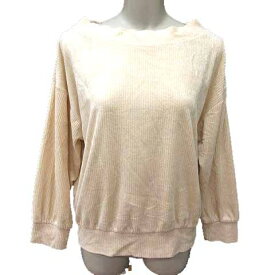 【中古】ニコアンド Niko and.. カットソー ボートネック コーデュロイ 長袖 3 M アイボリー 白 ホワイト /YK レディース 【ベクトル 古着】 251015