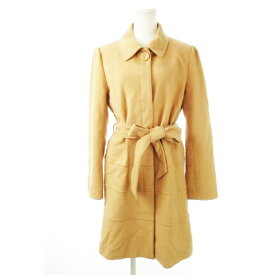 【中古】マトリーチェ バイ ヴォイスメール matrice by VOICEMAIL コート ステンカラー ロング丈 ウール アンゴラ混 ベルト 切替 軽量 38 キャメル /CK3 レディース 【ベクトル 古着】 241209