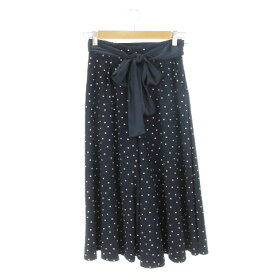 【中古】ジルスチュアート JILL STUART パンツ ガウチョ スカーチョ ワイド リボン ドット 小さいサイズ 0 紺 ネイビー /AH3 ☆ レディース 【ベクトル 古着】 240222