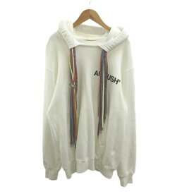 【中古】アンブッシュ AMBUSH プルオーバーパーカー 1 白 ホワイト ロゴプリント 長袖 ドロップショルダー / 12111684 NP ■GY62 メンズ 【ベクトル 古着】 260617