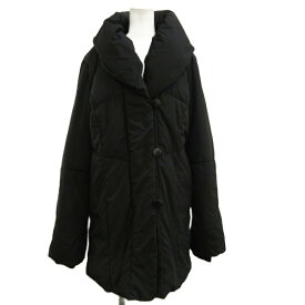 【中古】チュー CHU XXX コート ダウンコート L 黒 ブラック ビッグカラー 長袖 ボタン留め /KK ■GY70 レディース 【ベクトル 古着】 260629