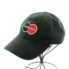 【中古】バレンシアガ BALENCIAGA HAT UNIFORM CAP キャップ 野球帽 帽子 ロゴ L 59cm 緑 グリーン 617138 /AN30 ■OH メンズ 【ベクトル 古着】 240227