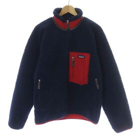 【中古】パタゴニア Patagonia 16AW クラシック レトロX ジャケット ボア ハイネック S 紺 ネイビー 23056 /AT6 メンズ 【ベクトル 古着】 240227