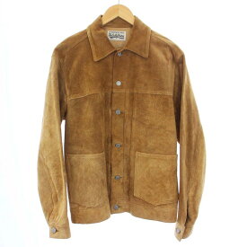 【中古】ワコマリア WACKO MARIA SUEDE LEATHER TRUCKER JACKET ( TYPE-1 ) スエードレザー トラッカージャケット M 茶 ブラウン 22SS-WMO-BL01 /KH メンズ 【ベクトル 古着】 240307