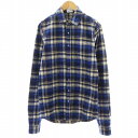 【中古】ヴェトモン VETEMENT 16AW フランネルシャツ チェック柄 長袖 コットン XS 青 ブルー MH17CH3 /AN20 ☆AA★ メンズ 【ベクトル 古着】 250512