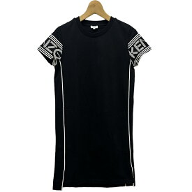 【中古】ケンゾー KENZO 袖ロゴ 半袖 Tシャツ ワンピース XS ブラック 黒 F952RO894985 レディース 【ベクトル 古着】 240324