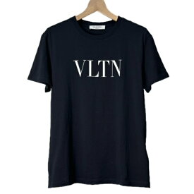 【中古】ヴァレンティノ ヴァレンチノ VALENTINO VLTN Tシャツ 半袖 クルーネック XS ブラック 黒 RB3MG07D3V6 レディース 【ベクトル 古着】 240325