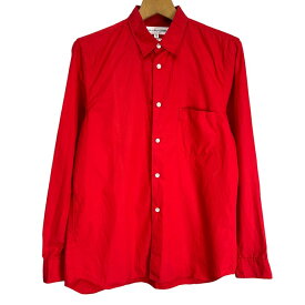 【中古】コムデギャルソンシャツ COMME des GARCONS SHIRT Shirt シャツ ブラウス 長袖 赤 レッド M フランス製 胸ポケット メンズ 【ベクトル 古着】 240518