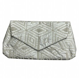 【中古】ドリスヴァンノッテン DRIES VAN NOTEN ビッグ クラッチバッグ 総柄 銀 シルバー ■GY41 メンズ レディース 【ベクトル 古着】 250608