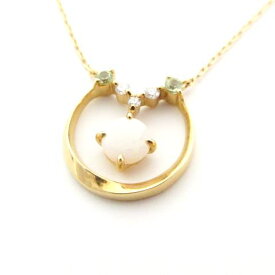 【中古】スタージュエリー STAR JEWELRY K18 ネックレス ペンダント 0.02CT ムーンストーン ダイヤモンド 1.5g ゴールド レディース 【ベクトル 古着】 240113