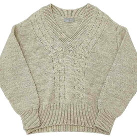 【中古】マーガレットハウエル MARGARET HOWELL MHL 22AW ANDEAN HIGHLAND WOOL ニット セーター 578-2263010 ローゲージ ケーブル編み グレージュ 2 0304 レディース 【ベクトル 古着】 240308