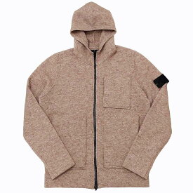 【中古】ストーンアイランド STONE ISLAND ダブルジップパーカー フーディ スウェット トレーナー ウール 腕章 ワッペン アルパカ混 6919505A3 ベージュ L 0311 メンズ 【ベクトル 古着】 240312