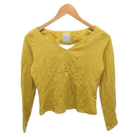 【中古】シビラ SYBILLA カットソー 長袖 Vネック L 黄 イエロー GBKDM-08170 ■YHS14 レディース 【ベクトル 古着】 251221