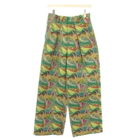 【中古】キャバン CABaN 23SS コットンポリエステルジャカード 1タックワイドパンツ マルチジャカードワイドパンツ S 緑 グリーン 39-04-31-04002 /YT レディース 【ベクトル 古着】 251005