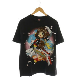 【中古】ギークス ルール GEEKS RULE SILKSCREEN PRINTING T SHIRT Tシャツ ×CARDCAPTOR SAKURA カットソー L 黒 ブラック /AT ■OS レディース 【ベクトル 古着】 260123