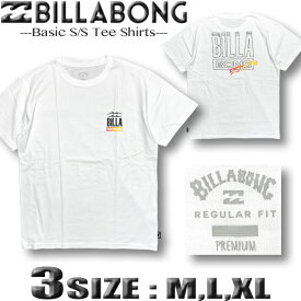 ビラボン Tシャツ メンズ 半袖 サーフブランド BILLABONG アウトレット バックプリント【翌日配達可能なメール便対応】【あす楽対応】SMサイズ,Lサイズ,XLサイズ,ホワイトBLM22-04