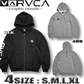 RVCA ルーカ パーカー ジップアップ スウェット メンズ 裏起毛 サーフブランド【あす楽対応】BD042-022