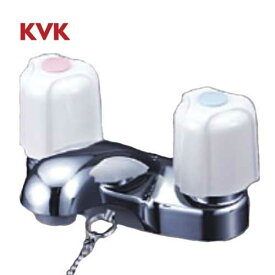 《あす楽対応》 KVK ケーブイケー 2ハンドル混合栓 KM66G 一般地 水栓金具 やさしさ推奨品 ゴム栓付き エコこま水栓