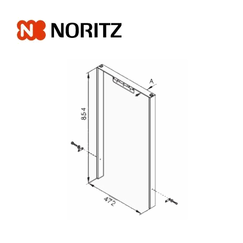 ノーリツ 熱源機関連部材 GTH用取替部材 背面スペースカバー D45 0706579 NORITZのサムネイル