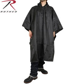 クーポンで最大15%OFF★ROTHCO ロスコ G.I. PLUS RIP-STOP レインポンチョ ブラック 4958 雨の日もお洒落に楽しくすごしていただけます 機能的で使わないときは小さく収納可能 メンズ ミリタリー アウトドア セール【T】WAIPER 送料無料 sale