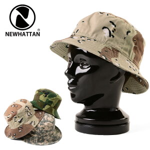 �N�[�|����15%OFF��NEWHATTAN �j���[�n�b�^�� Bucket Hat CAMO #1500 �����Y �~���^���[ �A�E�g�h�A�yT�zWAIPER �M�t�g�b�n�b�g �X�q �o�P�b�g�n�b�g ���ʕ� �J���t�� �A���J�W �X�g���[�g �J�W���A�� UV