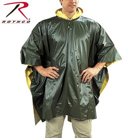 クーポンで10%OFF★ROTHCO ロスコ リバーシブル PVC ポンチョ OD/Yellow【3634】ミリタリー レインウェア 雨具 レインポンチョ 梅雨 防水 スポーツ アウトドア ROTHCO ロスコ メンズ ミリタリー アウトドア セール【T】WAIPER sale 送料無料 春