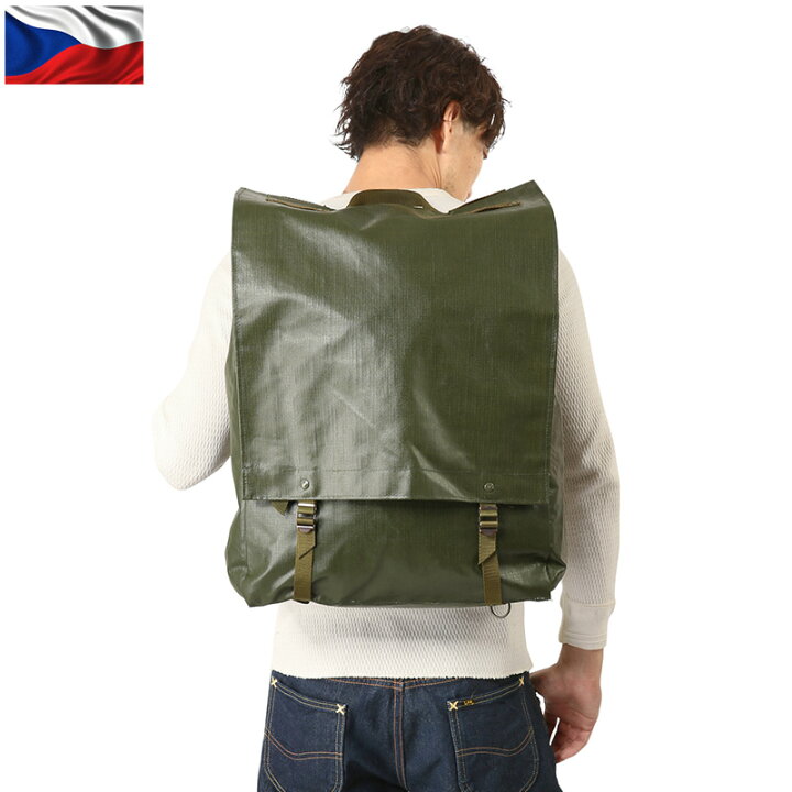 楽天市場】実物 新品 デッドストック チェコ軍 PVC ナイロンリュック 