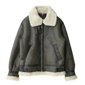 今だけ25%OFF★ALPHA INDUSTRIES アルファインダストリーズ TA1548 フェイクムートン B-3 ジャケット【T】｜フライトジャケット ミリタリージャケット ボマージャケット メンズ B3 ブランド おしゃれ 大きいサイズ ブラウン アイボリー【クーポン対象外】 秋 冬 父の日