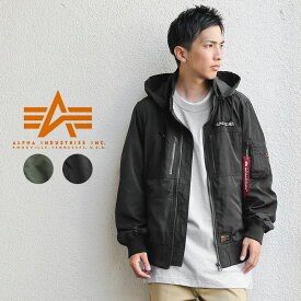 クーポンで最大15%OFF★【あす楽】ミリタリージャケット メンズ / ALPHA INDUSTRIES アルファインダストリーズ TA1472 BONDING フーデッドリブジャケット【T】｜メンズ アウター フーディー パーカー カジュアル ブルゾン 大きいサイズ ブランド 秋 冬 送料無料 セール sale