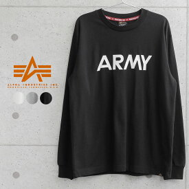 クーポンで最大15%OFF★【あす楽】ALPHA INDUSTRIES アルファインダストリーズ TC1430 プリント 長袖Tシャツ ARMY / メンズ ミリタリー トップス カットソー ロゴ ブランド おしゃれ 大きいサイズ ゆったり カジュアル ストリート【T】 秋 冬 送料無料 セール sale