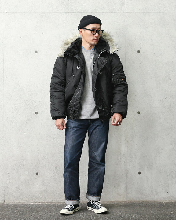 楽天市場】ALPHA アルファ MADE IN USA N-2B フライトジャケット BLACK 