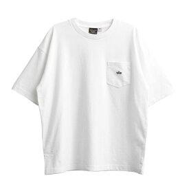 クーポンで最大15%OFF★【あす楽】ALPHA INDUSTRIES アルファインダストリーズ TC1469 USAコットン 半袖 ポケットTシャツ｜ミリタリー カットソー ポケTEE メンズ トップス カジュアル ブランド おしゃれ ロゴ 白 黒 ベージュ 大きいサイズ【T】 秋 冬 送料無料 セール sale