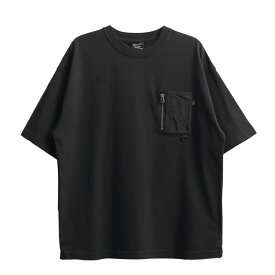 【あす楽】ALPHA INDUSTRIES アルファインダストリーズ TC1474 シガレットポケット ビッグシルエット 半袖Tシャツ｜ミリタリー カットソー ポケT メンズ トップス カジュアル アメカジ ブランド おしゃれ ロゴ 白 黒 ベージュ【T】 秋 冬 送料無料 セール sale