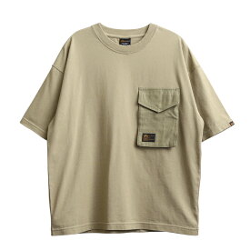 【あす楽】ALPHA INDUSTRIES アルファインダストリーズ TC1475 M-65ポケット ビッグシルエット 半袖Tシャツ｜ミリタリー カットソー ポケT メンズ トップス カジュアル ブランド おしゃれ ロゴ 白 黒 ベージュ 大きいサイズ【T】 秋 冬 送料無料 セール sale