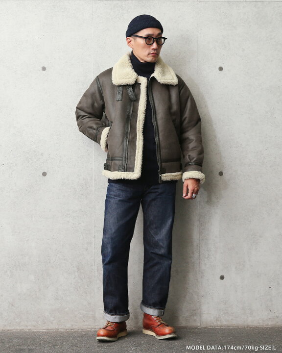 楽天市場】ALPHA アルファ TA1548 フェイクムートン B-3 ジャケット【T  