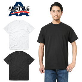 クーポンで10%OFF★【メーカー取次】【S～XLサイズ】ALSTYLE アルスタイル 1301 アダルト S/S クルーネックTシャツ / メンズ レディース トップス インナー カットソー 半袖 シンプル 無地 ゆったり 大きいサイズ 白 黒 アウトドアブランド【T】セール 送料無料 sale